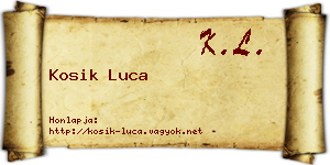 Kosik Luca névjegykártya